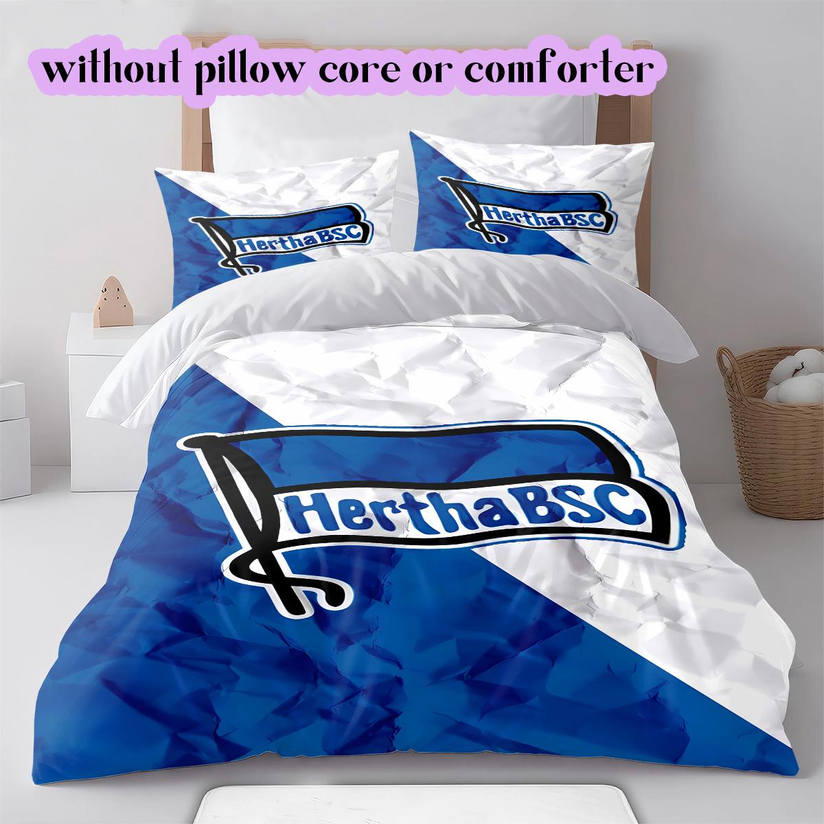 

Hertha BSC II Pattern Bedding Quilt Set Quilt Cover Pillowcase Home Decoration Birthday Gift (1 * duvet cover + 2 * pillowcase, without core) 140x200cm