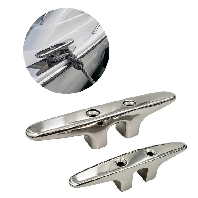 Professional 316 Stainless Steel Eye Pad Oxidation Resistant Cleat Short Leg Boat Mooring Hardware for Boat Dock Mooring