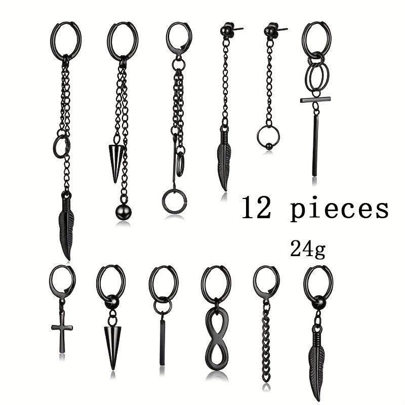 Luxury Stainless Steel Women's Stud Earrings: European & American Fashion Set