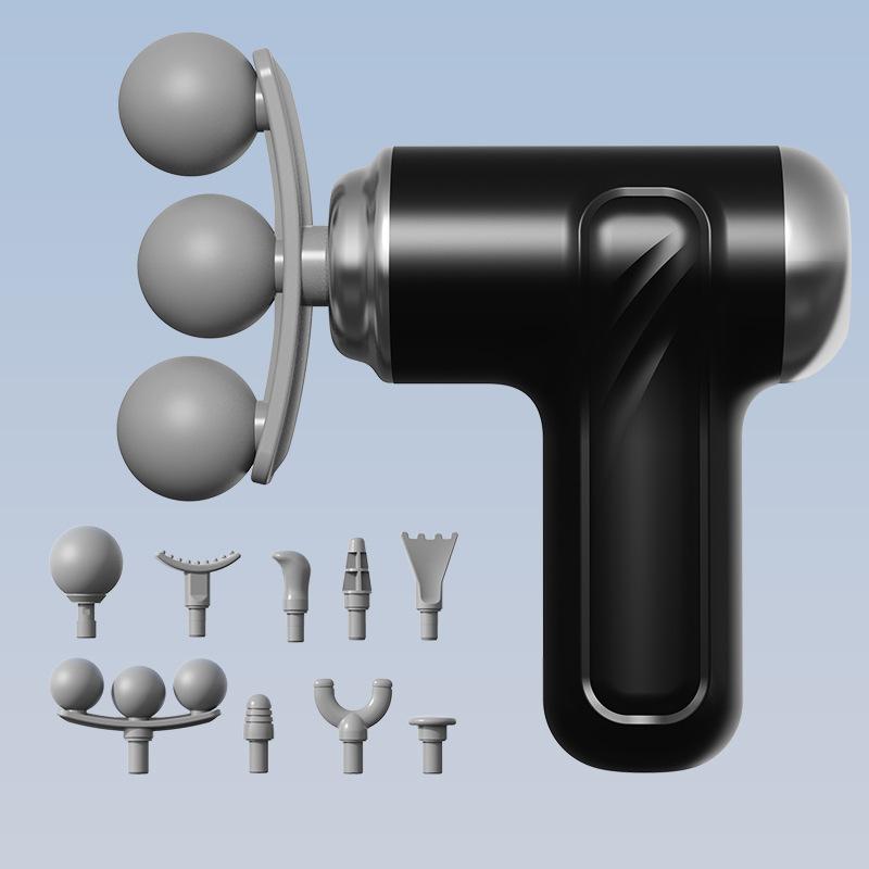 Mini Electric Fascia Gun Multi-Headed Muscle Massager for Home Fitness Relaxing Neck Arm Leg Ideal home fitness mini fascia gun