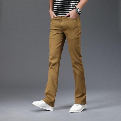 Jeans Hombre Nuevos Pantalones Vaqueros Micro-Campana Versión Coreana Elásticos Casuales Pantalones Acampanados Talla 28-38