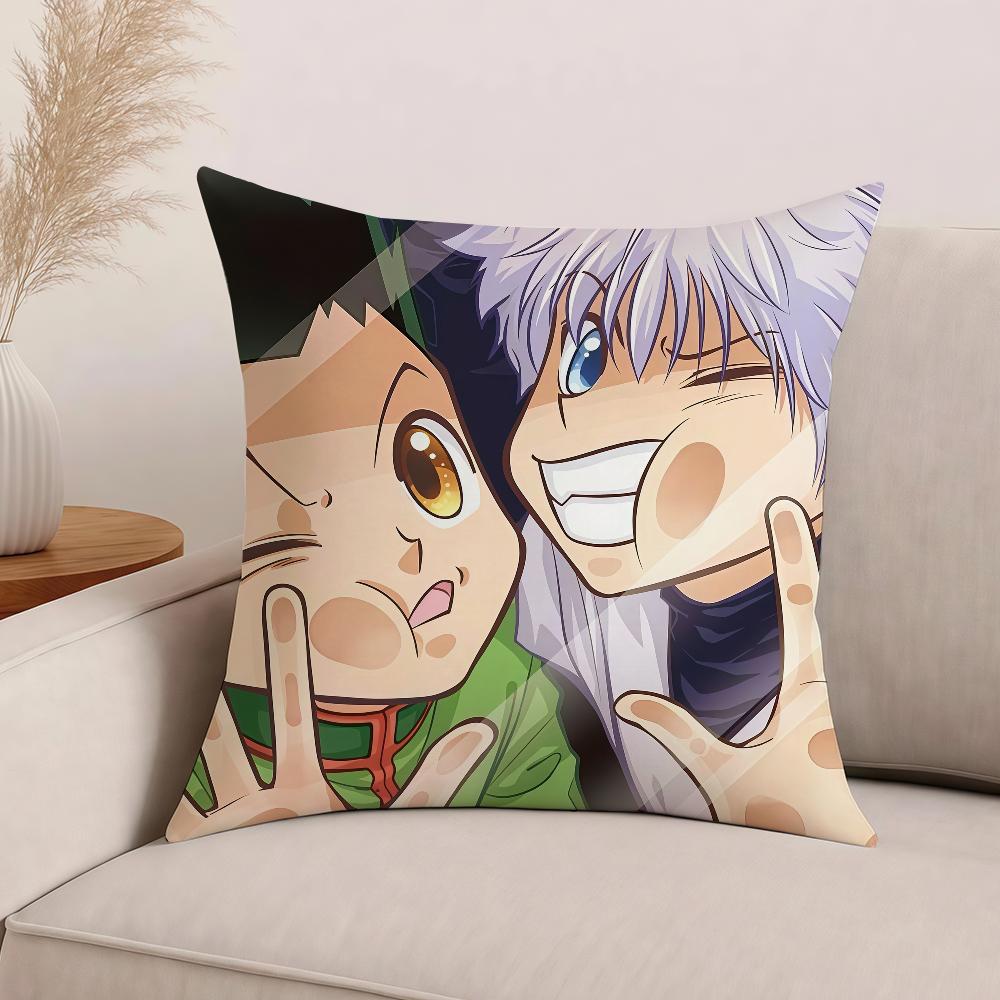 Hunter Gon Killua Curarpikt Anime Cartoon Pillow Case Office Cushions Suitable For Sofa Car Bedroom Decorative Cushion Cover