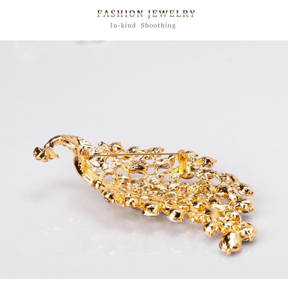 Extra Large Peacock Brooch with Colorful Crystal Rhinestones, Peacock Brooch Jewelry, Brooch Accessories, 1PCS Birthday Gift