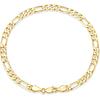 6mm Gouden Figaro Kettingen Armband voor Mannen, 14K Gouden Armbanden voor Mannen & Vrouwen, Hypoallergene Figaro Schakelketting Armband voor Mannen Vrouwen, Trendy Fijn