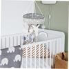 Crib Mobile with Cartoon Clouds Rainbow Rabbits Owl, Baby Nursery Decor, Newborn Soothing Toy, Musical Mobile for Infants