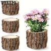10pcs Wooden Vase Home Decor Rustic Flower Vases Vintage Wooden Planter Pots for Centerpieces Woodland Party Wedding Table Decor Farmhouse Buckets