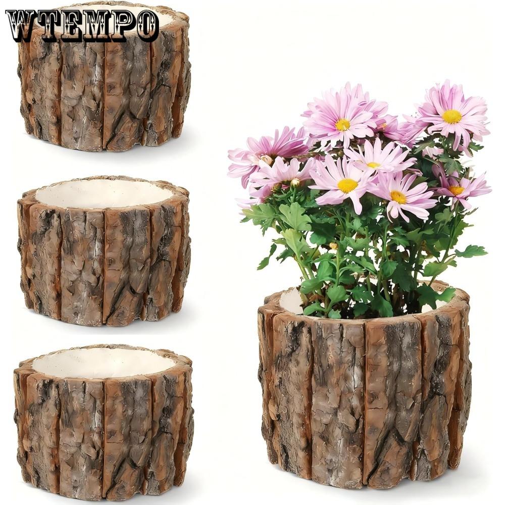 10pcs Wooden Vase Home Decor Rustic Flower Vases Vintage Wooden Planter Pots for Centerpieces Woodland Party Wedding Table Decor Farmhouse Buckets