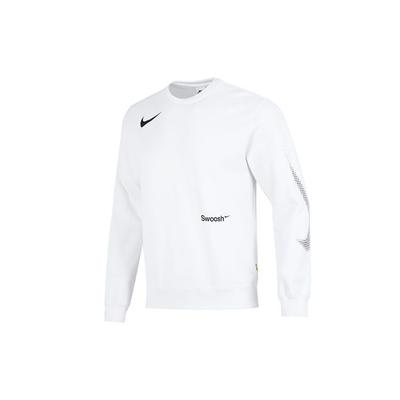 Sweat-shirt ras du cou en polaire premium pour homme, blanc, FB1960-121