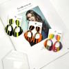 Orecchini a goccia in acrilico a righe multicolore alla moda per donna, geometrici, grandi, in resina, colorati, lunghi pendenti, moda Pendientes Br