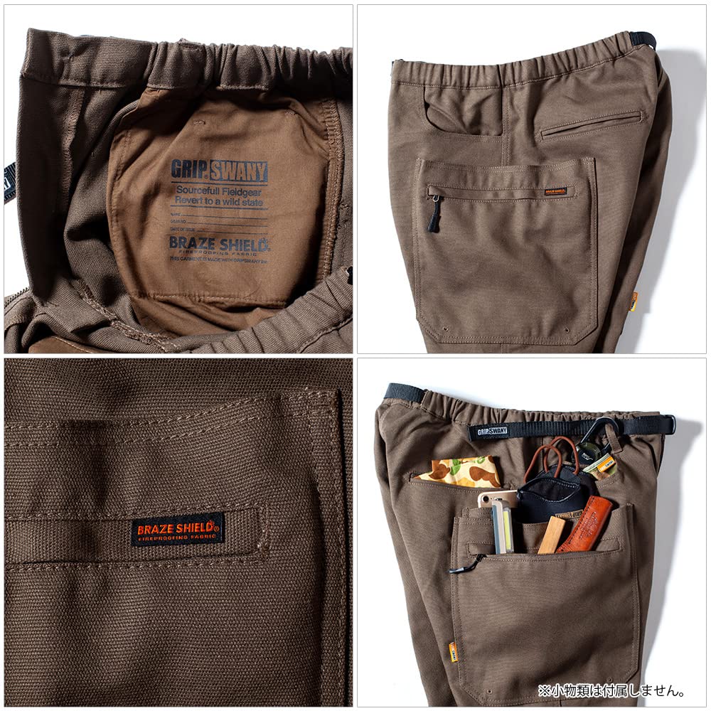 Grip Swany FP CAMP PANTS GSP-77 - Flame-retardant fabric, fireproof (JP, Alphabet, S, Olive)