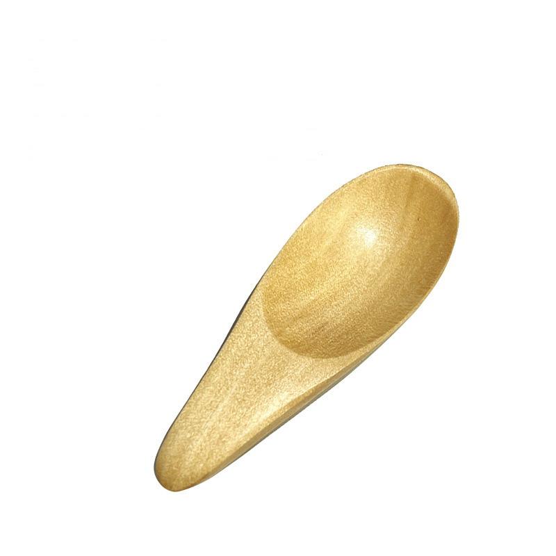 1pcs Mini Wooden Spoons Kitchen Spice Condiment Spoon Coffee Sugar Teaspoons Kids Short Handle Wood Scoops Home Tableware