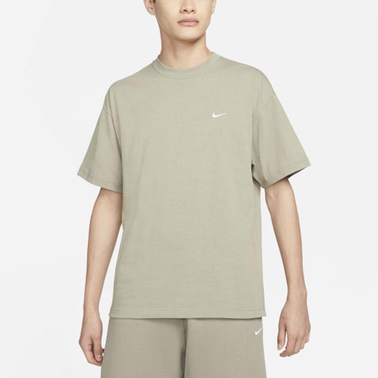 Nike Lab Solo Swoosh Essential Sports Short Sleeve Tee Men Tops Light-Green Grey DA0321-320