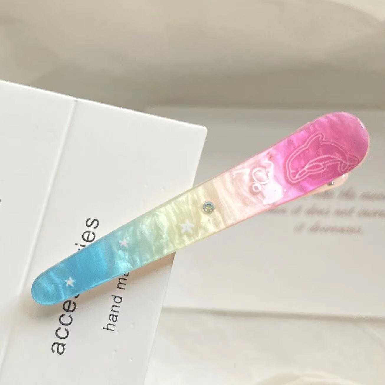 

Мечтательная градиентная серия «Океан» заколка для волос «Морская звезда и ракушка» Ocean Gradient Makeup Clip