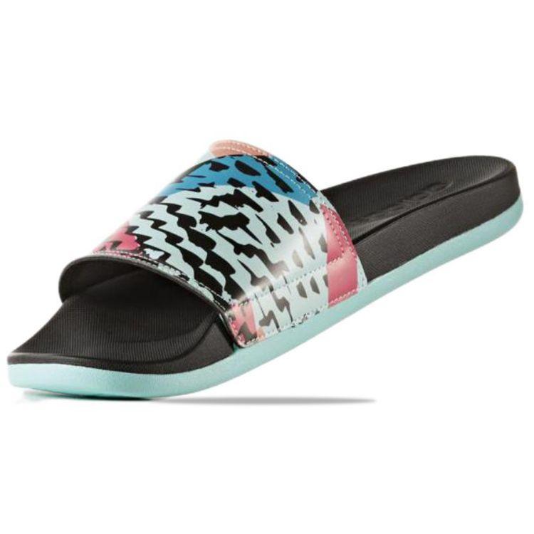 Adidas Cloudfoam Comfortable Durable Rubber Sole Non-Slip Slide Sandals Women Footwear Black Blue BB0447