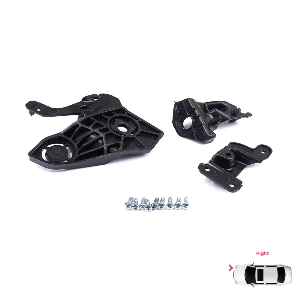 EHL581-2 Headlight Holder Mount Repair Bracket Tab Set Right Side for Peugeot 208 E-208 MK2 P21 2008 E-2008 MK2 P24 2019-On