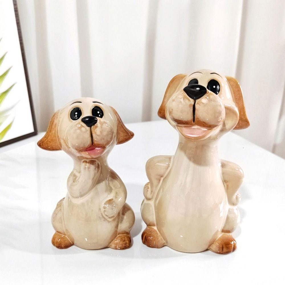 

2 шт. Милая фигурка животного, керамические миниатюры, скульптура, микропейзажи, копилка, настольная