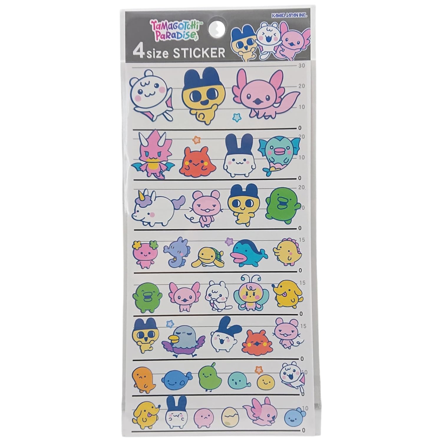 Kamio Japan Tamagotchi Paradise 4 Size Sticker Character Seal 230847
