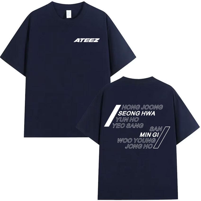 Ateez 2025 World Tour Tshirts Hongjoong Seonghwa Yunho Yeosang San Mingi Wooyoung Jongho Graphic Short Sleeve Tshirt Streetwear