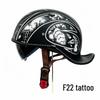 Retro Summer Lightweight Half Helmet with Inner Lens for Men and Women