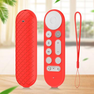 Silicone Remote Case Anti-Slip Protective Cover with Lanyard Remote Protective Case Remote Cover for Google TV Streamer 4K