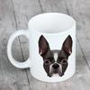 Boston Terrier, Boston Bull Terrier -Kubek Ze Zdjęciem I Napisem Geometryczny Pies Art-Dog