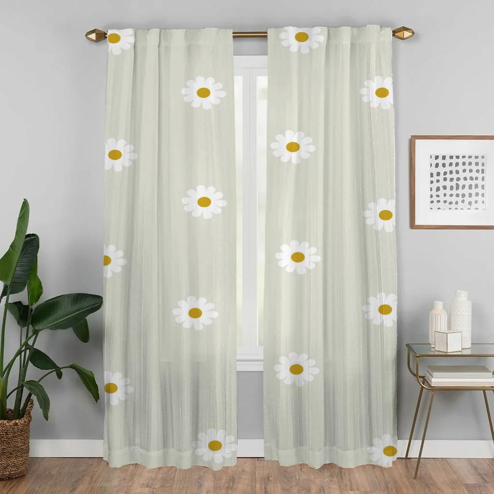 Niedliche Blumen Verdunkelungsvorhang für Zimmer 2 Paneele Raumteiler Mückenschutzvorhänge 2 Stück Tüll für Schlafzimmer Jalousien Wohnen Küche