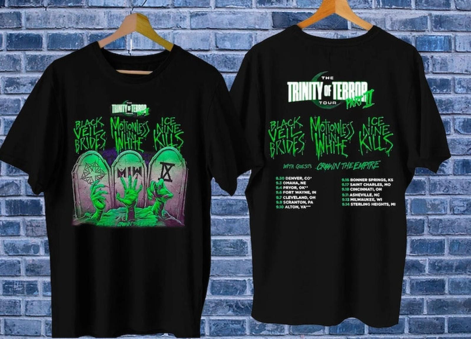 Trinity Of Terror Tour Shirt Trinity Of Terror Shirt Ice Nine Kills Black Vei XL