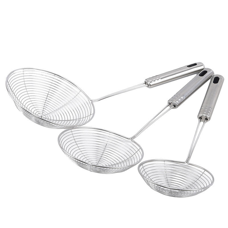 Hot Pot Colander Oil Fried Filter Large Long Handle Mesh Noodle Strainer Skimmer Spoon Kitchen Utensils Household Accessories