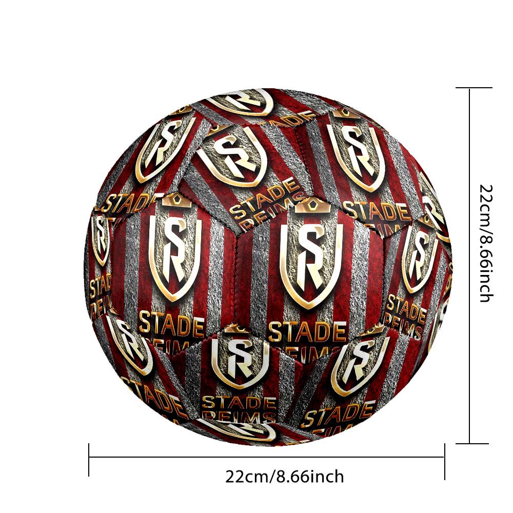 1pc Reims LOGOIndoor Soccer Ball Colorful All Ages Machine Stitched PVC Competition Ready Durable High-Bounce HE3