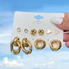 iF ME Fashion Pearl Earring Set Women Luxury Butterfly Love Heart Gold Stud Earrings Resin Hoop Earrings Jewelry Accessories