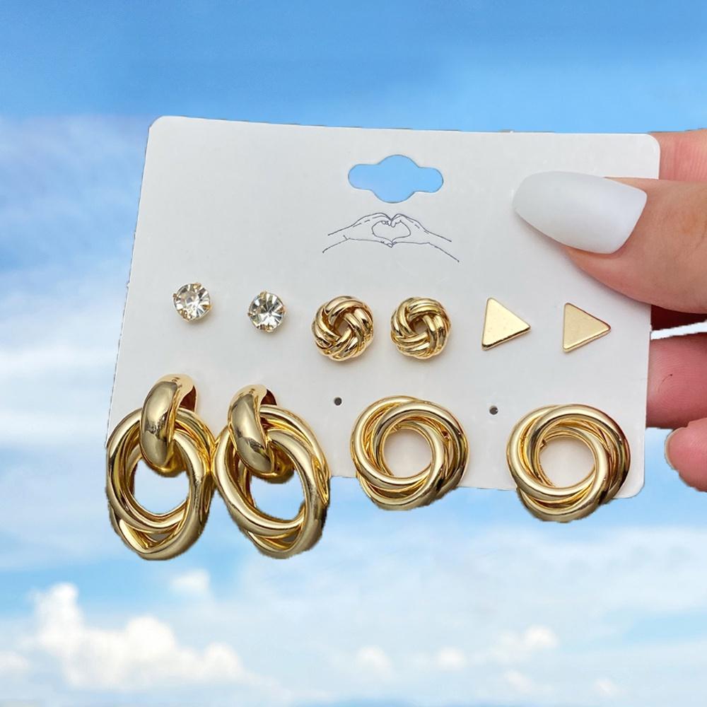 iF ME Fashion Pearl Earring Set Women Luxury Butterfly Love Heart Gold Stud Earrings Resin Hoop Earrings Jewelry Accessories