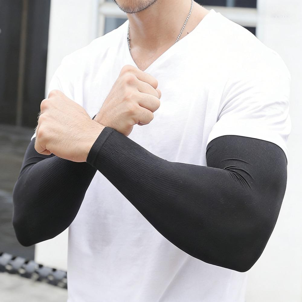 1 Pair Summer UV Arm Sleeves Sun Protection Lightweight for Hiking Driving Fishing Outdoor