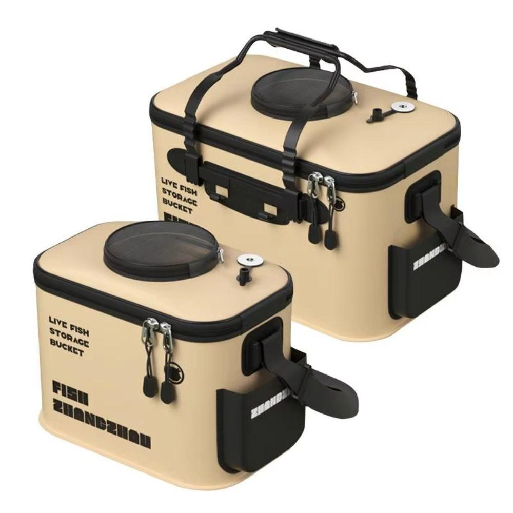 Foldable Live Fish Bucket Rectangular Live Fish Box Water Bag Fishing Bucket  Fishing Tackle