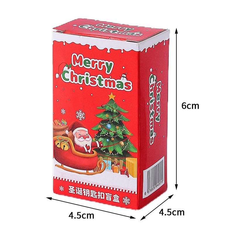 1/4 ks Vánoční slepý box klíčenka Roztomilá mini slepá krabička Vánoční DIY dekorace na batoh přívěsek Miniaturní klíčenka Dárkové překvapení