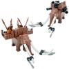 MOC Small Particle Building Blocks Animal Woolly Mammoth Medieval  Scene Series War Elephant Mount Sand Table Military