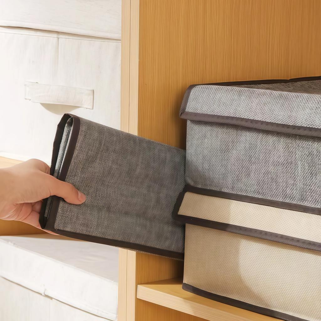 Bedroom Three-in-One Wardrobe Organizer Drawer Style Storage Box for Ties Socks Underwear Lid Dust Proof And Moisture Control