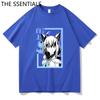 Hololive VTuber T-skjorte Unisex Harajuku tegneserie-grafikk-t-skjorter Unisex-tilfeldig bomullst-skjorte Herre Anime Kawaii Shirakami Fubuki T-skjorte