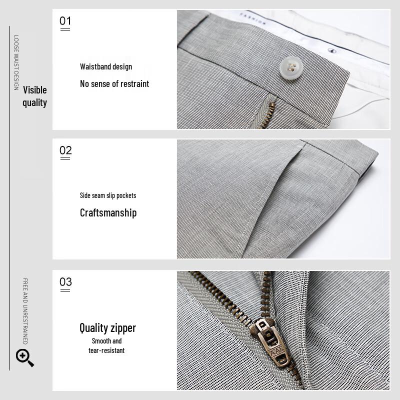 Men's Ice Silk Linen Blend Straight-Leg Pants