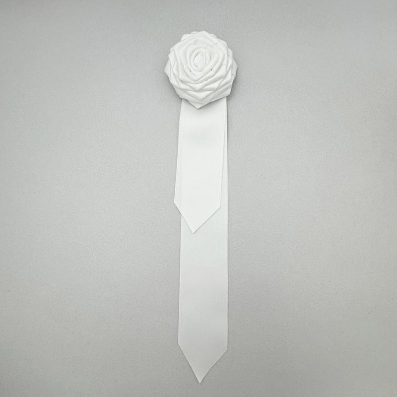 Retro Black Bow Brooches For Women Fabric Camellia Flower Pearl Shirt Collar Pins Corsage Clothing Accessories Jewelry Gifts