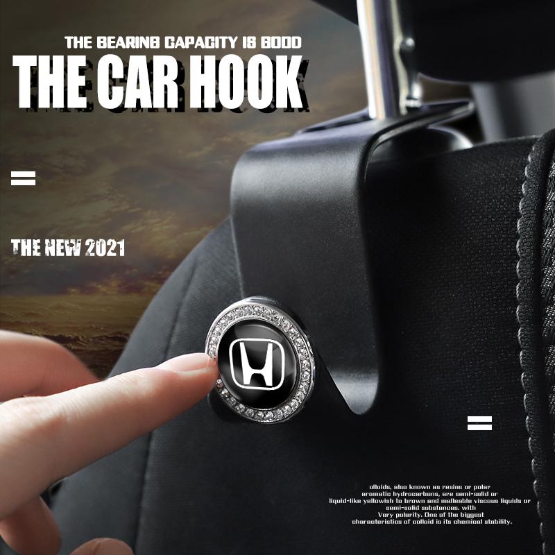 2Pcs Car Interior Portable Seat Back Hooks For Honda Civic FIT Accord Prelude CRV 5th City CRZ CRX Jazz HRV Pilot Odyssey TO0