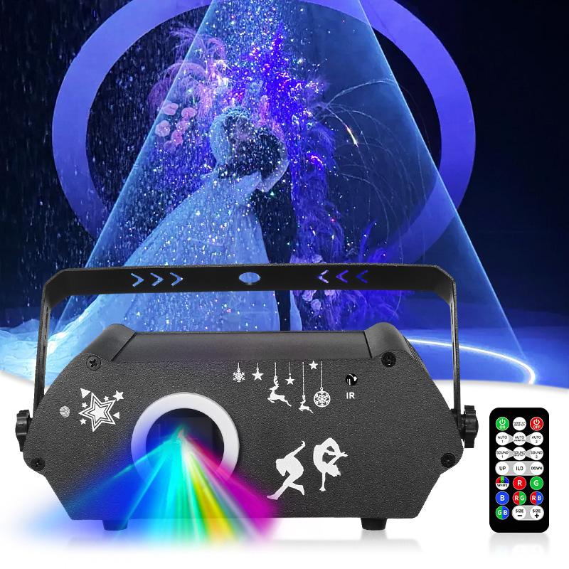 

Full Color 3D Animation Laser Light Sound Control Remote Control Disco Party Bar Stage Atmosphere Lamp,EU Plug A