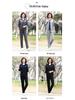 Women's Spring/Fall Casual Sportswear Set: Loose Fit Long-Sleeve Jacket & Sweatshirt, Plus Size, 2-Piece for Middle-Aged & Elderly