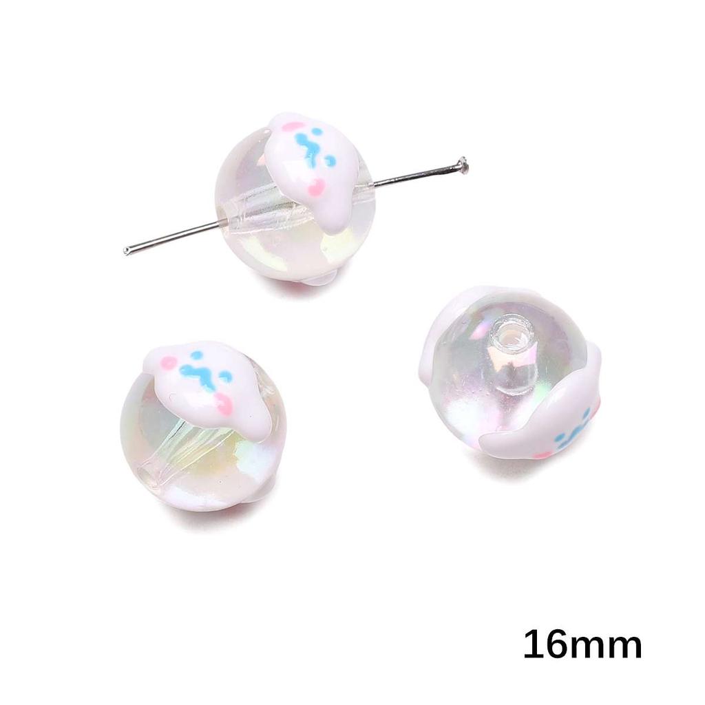 Acrylic Three-Dimensional Painted Beads Cartoon Colorful Hand-Painted Beads DIY Bracelet Mobile Phone Chain Accessories Fashion Handmade
