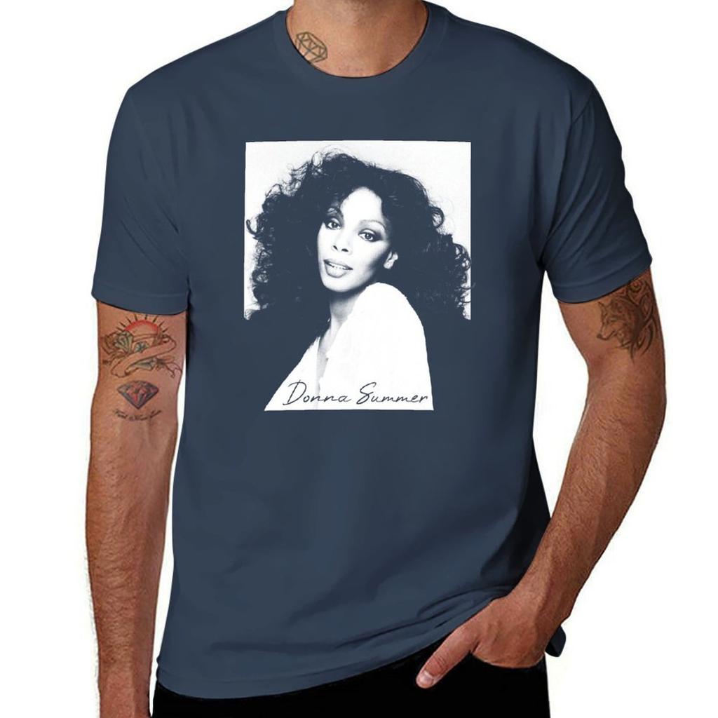 Donna Summer Retro T-Shirt Klassischer Print Kurzarmshirt