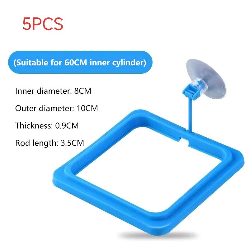 New Tank Blue Floating Station Food Tray Aquarium Fish Feeding Ring Prevent Food Dispersion Fish Pinch With Suction Cup