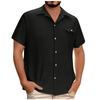 Men's Casual Short-Sleeve Collared Shirt For Spring/Summer