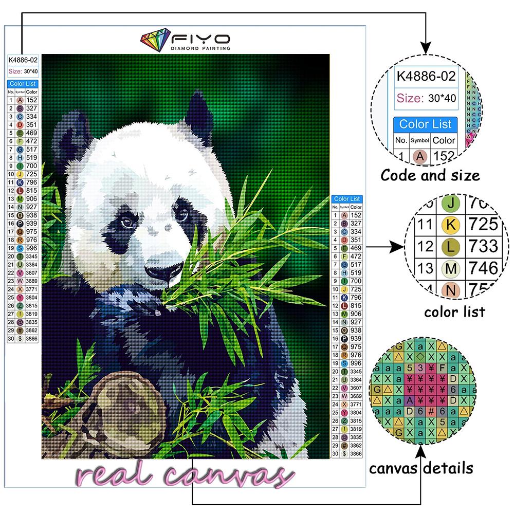 5D Diy Diamond Painting Animal Panda Cross Stitch Full Diamond Embroidery Mosaic