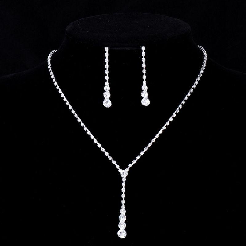 Necklace Suit European and American Bride Women s Diamond Exaggerated Wedding Dress 90848 Set