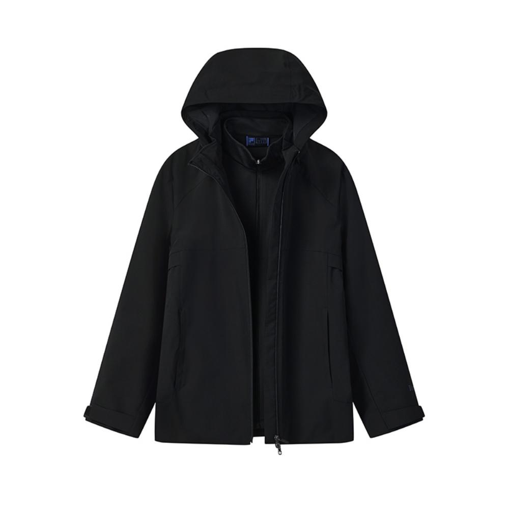 

Fila Синяя Модная Стильная Простая Универсальная Повседневная Съемная Куртка-Двойка Мужские куртки F11M542707FBK M