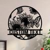 Metal Garden Stake Sign, Custom Name Flower Decor, Yard Art Stake, Personalized Garden Ornament, Outdoor Metal Plant Marker